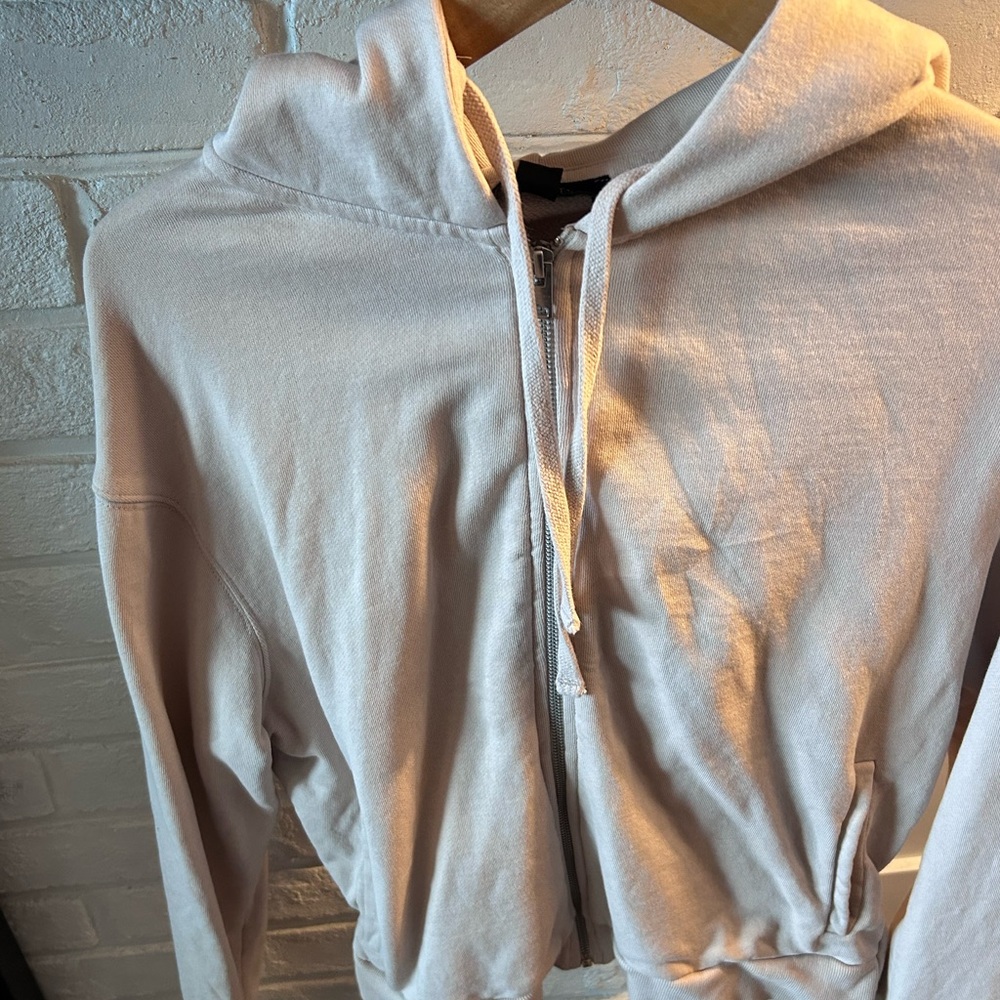 Allsaints Pink Violet Zip-Up Hoodie - S, OVERSIZED!